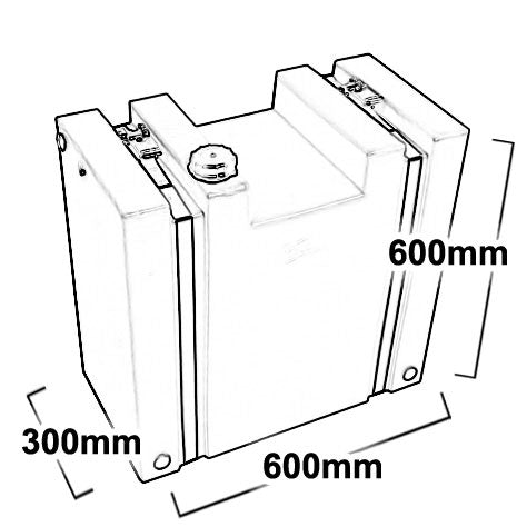 90 LITRE UPRIGHT WATER TANK.  PRV90