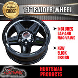 13X5 Raider Alloy Mag Wheel suits Ford. Caravan Trailer Boat Jetski 5/114.3 PCD