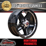 14x5.5" Ford Stud Raider Silver Ring Mag Wheel Rim for Caravan Boat Jetski Trailer
