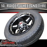 Trailer Caravan Low Profile 14" & 175/65R14C LT Tyre Raider Alloy Wheel suits Ford. 175 65 14