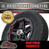 14" Trailer Caravan Raider Alloy Mag & 195R14C Tyre suits Ford. 195 14