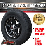 14" Trailer Caravan Raider Mag & 185R14C Tyre suits Ford. 185 14