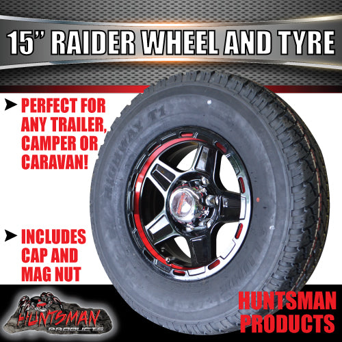 15" Trailer Caravan 6 Stud Raider & 235/75R15 LT Tyre. 235 75 15