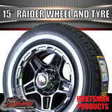 15" Trailer Caravan 6 Stud Raider Mag & 205/70R15C Whitewall Tyre. 205 70 15