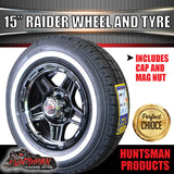 15" Trailer Caravan 6 Stud Raider Mag Rim & 205/75R15C Whitewall Tyre. 205 75 15