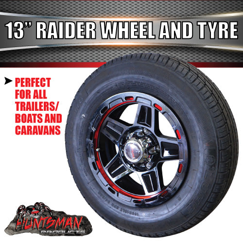 13" Trailer Caravan Raider Alloy rim suits Ford & 165R13C Tyre. 165 13