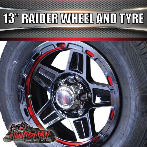 13" Trailer Caravan Raider Alloy rim suits Ford & 165R13C Tyre. 165 13
