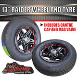 13" Trailer Caravan Raider Alloy Rim & 155R13C Tyre. suits Ford. 155 13