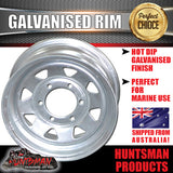 14" GALVANISED BOAT TRAILER WHEEL RIM- 6 STUD. 6/139.7 PCD