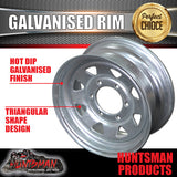 15" GALVANISED TRAILER MARINE STEEL RIM- 6 STUD