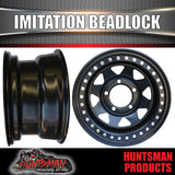 16X8 5/150 PCD -25 Offset Steel Imitation Beadlock Rim.   Fits Toyota Landcruiser