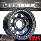 16X8 5/150 PCD 0 Offset Steel Imitation Beadlock Rim.   Fits Toyota Landcruiser