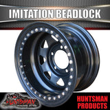 16X8 5/150 PCD -50 Offset Steel Imitation Beadlock Rim.   Fits Toyota Landcruiser