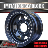 16X8 5/150 PCD 0 Offset Steel Imitation Beadlock Rim.   Fits Toyota Landcruiser