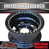 16X8 5/150 PCD -50 Offset Steel Imitation Beadlock Rim.   Fits Toyota Landcruiser