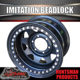 16X8 6/139.7 PCD -23 Offset Steel Imitation Beadlock Rim.  Fits Landcruiser, Patrol etc
