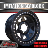 17X8 6/139.7 PCD +20 Offset Steel Imitation Beadlock Rim.  Fits Ranger, Hilux, D-Max, BT-50 etc