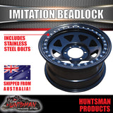 17X8 6/139.7 PCD +20 Offset Steel Imitation Beadlock Rim.  Fits Ranger, Hilux, D-Max, BT-50 etc