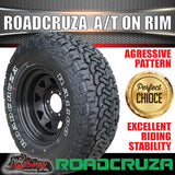 245/75R17 RA1100 Roadcruza A/T Tyre on 17" Black Steel Wheel. 245 75 17