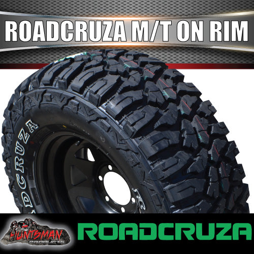 285/75R16 L/T Roadcruza Mud tyre on 16" black steel wheel. 285 75 16