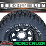 285/70R17 L/T Roadcruza MUD tyre on 17" black steel rim. 285 70 17