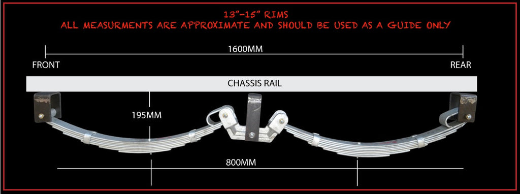 7 Leaf 3500Kg Trailer Caravan Rocker Roller Spring Set & High Tensile U bolt Kit. 7mm Thick Springs!