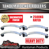 5 Leaf Trailer Caravan 2500Kg Galvanised Dacromet Rocker Roller Tandem Spring Set.  7mm Thick Springs!