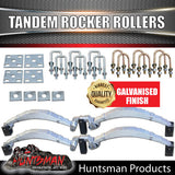 9 Leaf Trailer Caravan 4500Kg Dacromet Rocker Roller & High Tensile U Bolt Kit. 7mm Thick Springs!