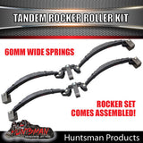 7 LEAF 3500kg ROCKER ROLLER TANDEM TRAILER CARAVAN SPRING SET.  7MM THICK SPRINGS!