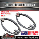 5 LEAF 2500kg ROCKER ROLLER TANDEM TRAILER CARAVAN SPRING SET.  7MM THICK SPRINGS!