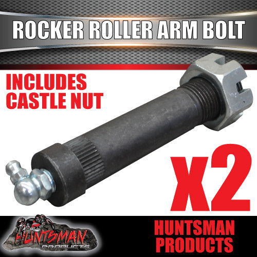 x2 Greasable Rocker Roller Middle Arm Replacement High Tensile Bolt 19MM X 85MM