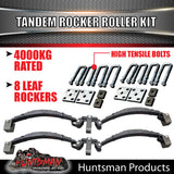 8 Leaf 4000Kg Trailer Caravan Rocker Roller Spring Set & High Tensile U bolt Kit.  7mm Thick Springs!