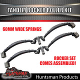 7 Leaf 3500Kg Trailer Caravan Rocker Roller Spring Set & High Tensile U bolt Kit. 7mm Thick Springs!