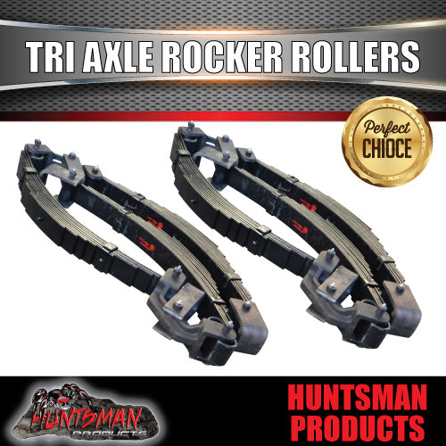 Trailer Spring Rocker Boxes 9 Leaf 6750kg Tri Axle Rocker Roller Trailer Spring Set. 7mm Thick Spr ...