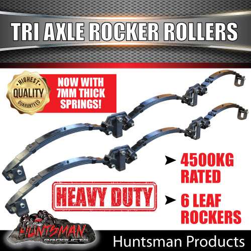 Trailer Leaf Spring Rocker 6 Leaf 4500kg Tri Axle Rocker Roller Trailer Spring Set. 7mm Thick Spr ...