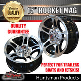 15x5 Trailer Caravan Rocket Alloy Mag Wheel: suits Ford pattern