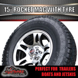 15" Trailer Caravan Rocket Alloy Rim & 235/75R15 LT Tyre Suits Ford Pattern. 235 75 15