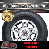 15" Trailer Caravan Rocket Alloy Rim & 235/75R15 LT Tyre Suits Ford Pattern. 235 75 15