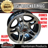 15x5 Trailer Caravan Rocket Alloy Mag Wheel: suits Ford pattern