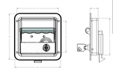 2x Stainless Steel Caravan RV Motorhome Trailer Canopy Lock. Pull Down Up Handle