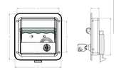 2x Black Stainless Caravan RV Motorhome Trailer Canopy Lock. Pull Down Up Handle