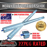 Pair 227kg x 1930mm 76" (closed) Lock in/out Drawer Slides.