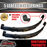 Pair 5 Leaf Eye To Eye Trailer Springs. 45MM X 8MM. 1200KG Rated.