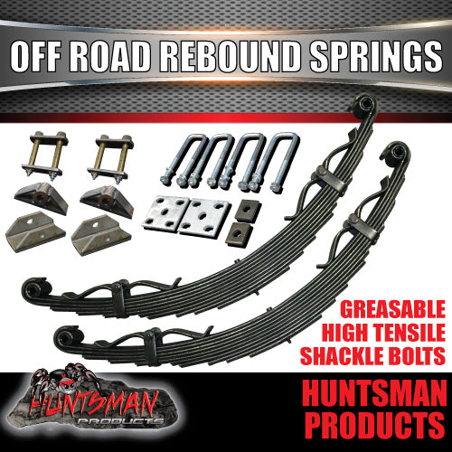 9 Leaf Off Road Camper Caravan Trailer spring Set 2000Kg with Rebound Straps.