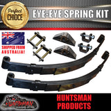 5 Leaf 60mm Wide Eye to Eye Trailer Caravan Springs & Hanger Kit 1380Kg Rated.