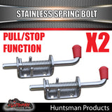 X2 Truck Trailer Stainless Spring Bolt Latch Catch. 12X160MM