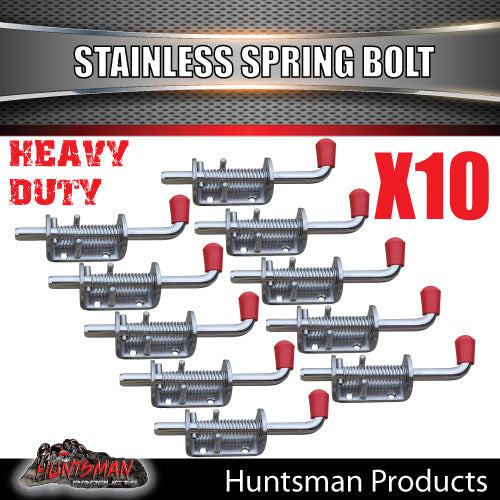 10x 1/2" Truck Trailer Door Stainless Spring Bolt Latch Catch 12mm x 160mm