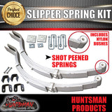 5 Leaf 1000kg Galvanised / Dacromet 45mm Trailer Slipper springs U Bolt & Hanger Kit