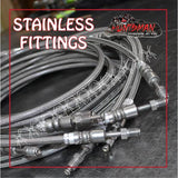 16ft BOAT TRAILER HYDRAULIC BRAKE STAINLESS STEEL BRAIDED FLEXI LINE KIT
