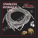 Tandem Trailer Boat Caravan Hydraulic Brake Stainless Braided Flexi Line Kit